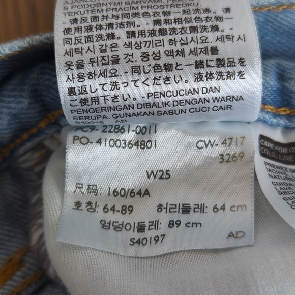 Levi’s Wedgie Icon Button Fly Distressed Jeans SZ 25 - Picture 13 of 15